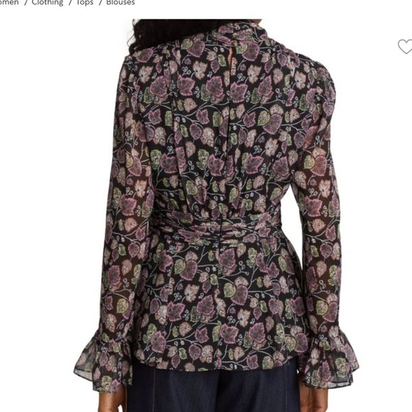 CINQ À SEPT Marlow V-Neck Top - Size Medium - Picture 8 of 8